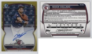 2023 Bowman Chrome Prospect Yellow Refractor /75 Maick Collado #CPA-MCO Auto