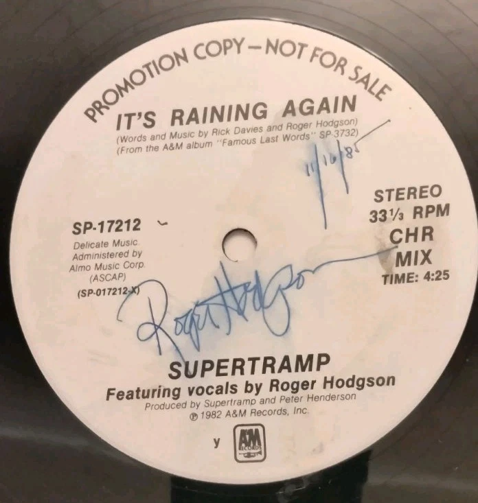 Supertramp It's Raining Again Promo with Roger Hodson Autograph and Tour Book - Image 2 of 4
