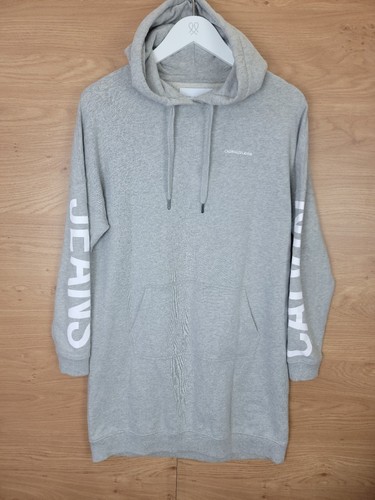 Calvin Klein Jeans Women's Hoodie Dress Grey 100% Cotton Size Small