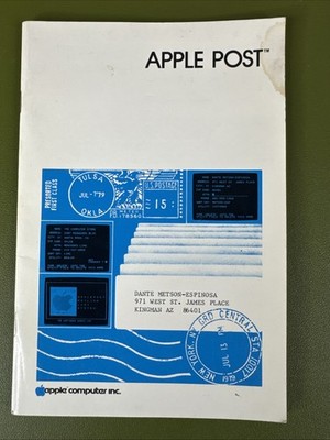Vintage 1979 Apple Computer Inc,  Apple Post Manual Brochure,  Software Works