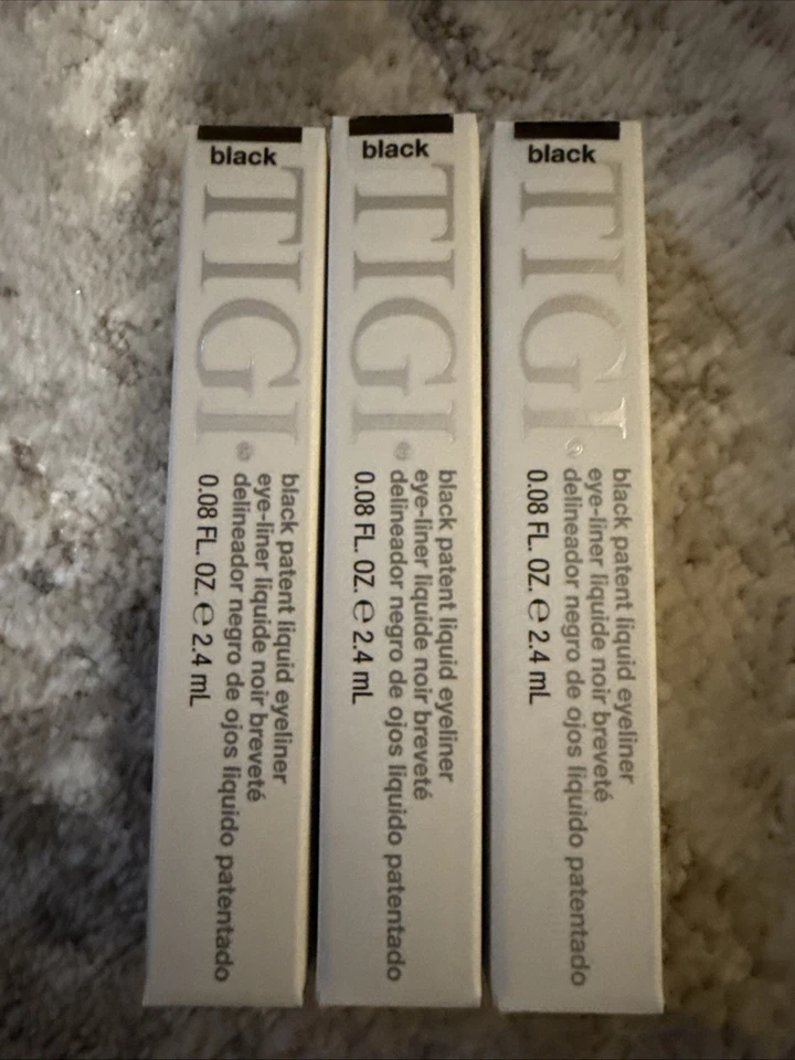 Delineador de ojos líquido TIGI Black Patent 0,08 fl oz (2,4 ml) lote de 3 — nuevo sellado Foto 2 de 3