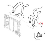 Flexibler Radiatorschlauch Lancia Lybra DS Original 46458068