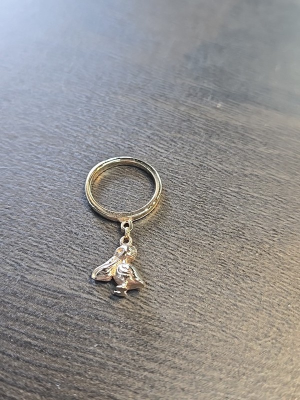 James Avery Gold Dangle Ring with Pelican Charm
