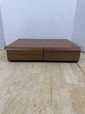 Vintage Cassette Tape Cabinet 2 Drawer Holder Holds 40 Faux Wood Storage Case 3