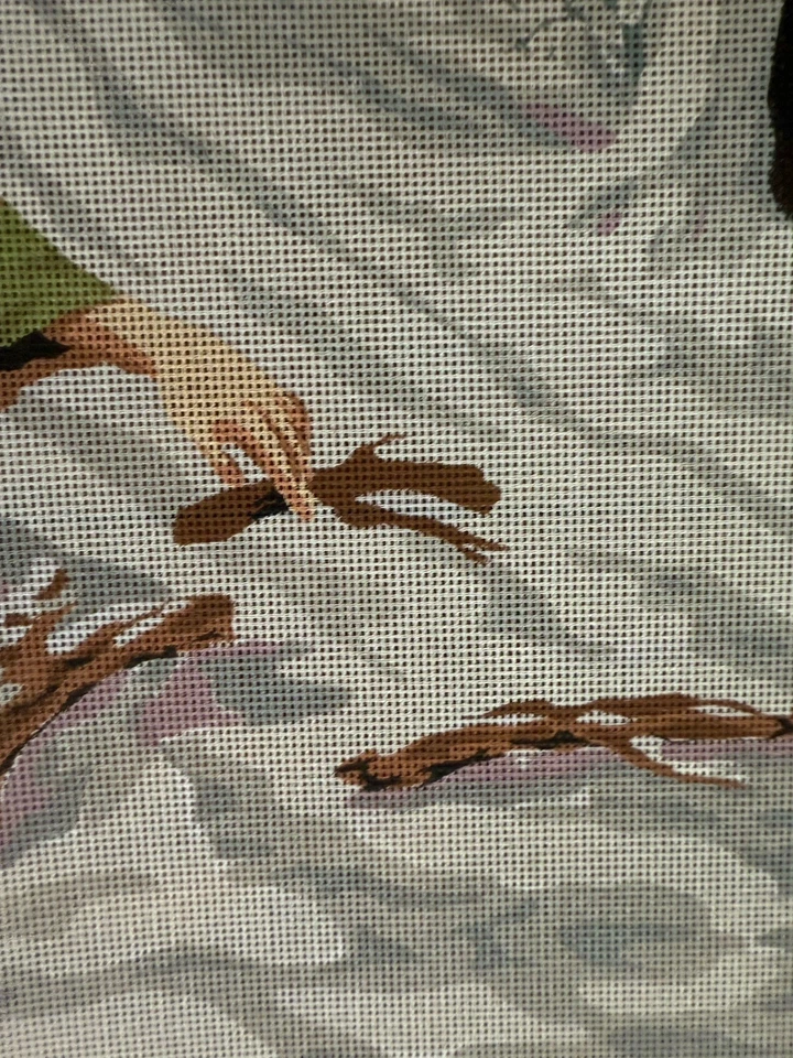 Printed needlepoint Tapestry girl collecting twigs Canvas Only 45x60 Cm - Image 4 of 4
