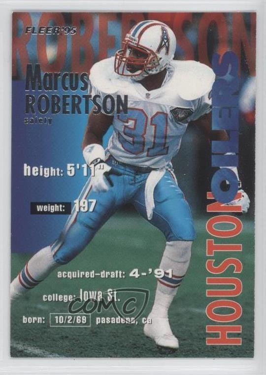1995 Fleer Marcus Robertson #151 0c4