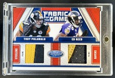 2011 Certified Troy Polamalu Ed Reed Fabric of the Game Combos Patch #/25