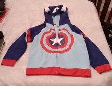 Avengers Captain America Boys 5-7 Hoodie Zipper Sweatshirt Casual Jacket Coat