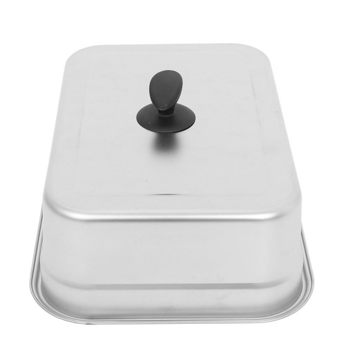 Basting Cover Melting Dome: Stainless Steel Rectangular Cheese Melt Lid for - Picture 3 of 12