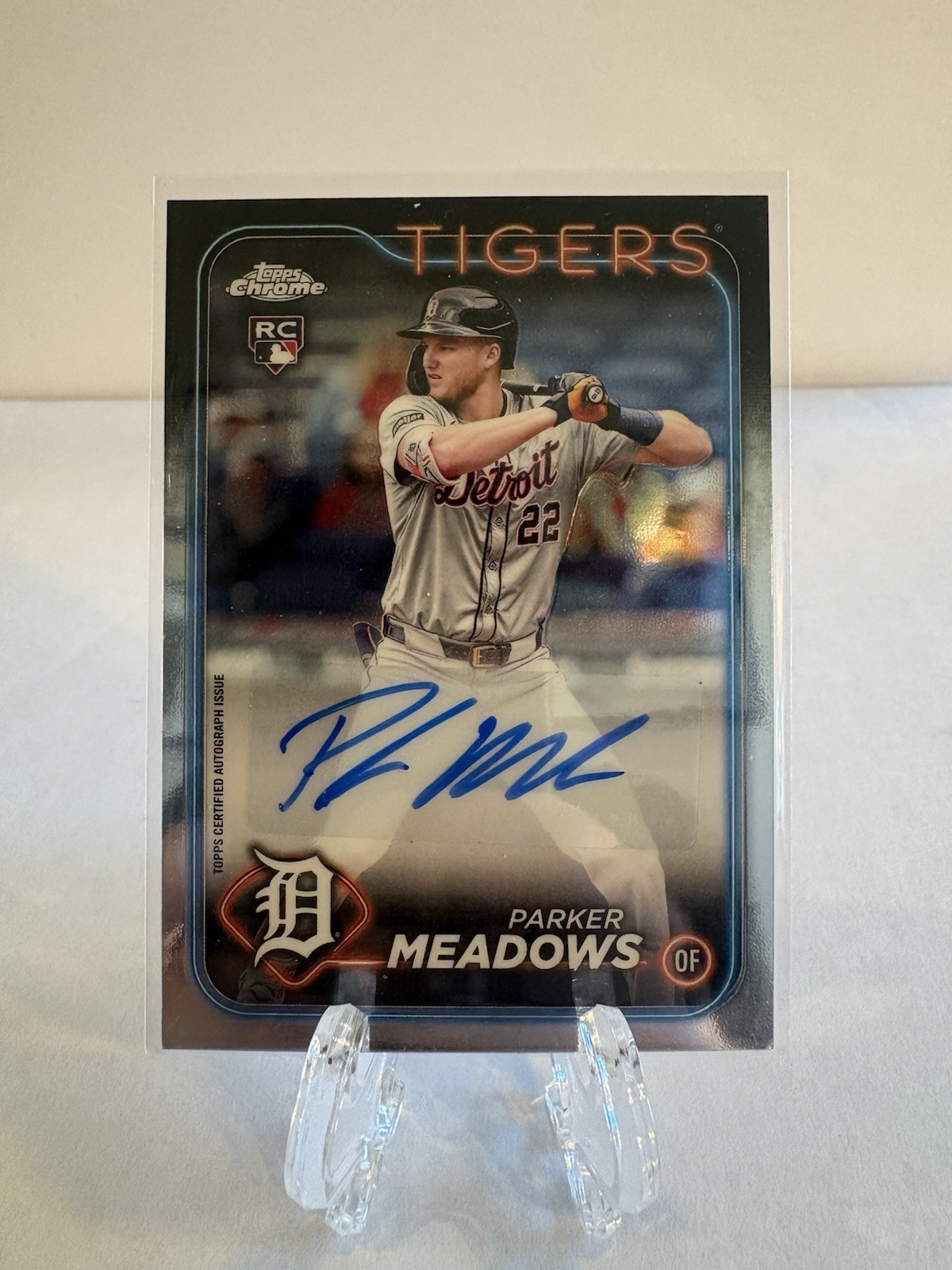 2024 Topps Chrome Update Series - Autographs Parker Meadows #AC-PM (AU, RC)