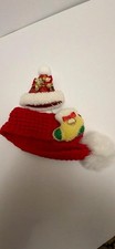 Christmas Cat Santa Hat  Scarf Set Small Pet Dog Holiday Costume Outfit