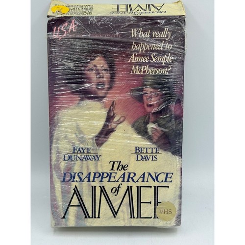 The Disappearance of Aimee VHS Faye Dunaway Bette Davis Mystery Drama USA Home
