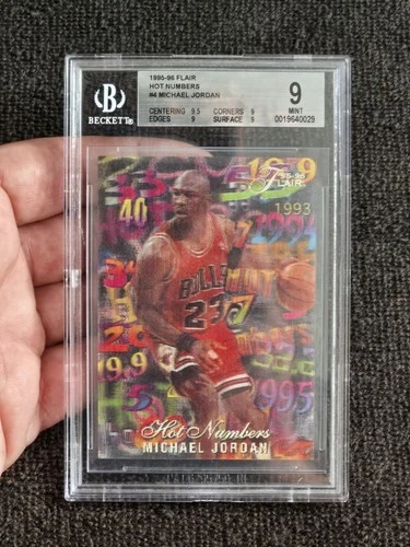 1995-96 Flair Hot Numbers BGS 9 Michael Jordan Card Chicago Bulls RARE