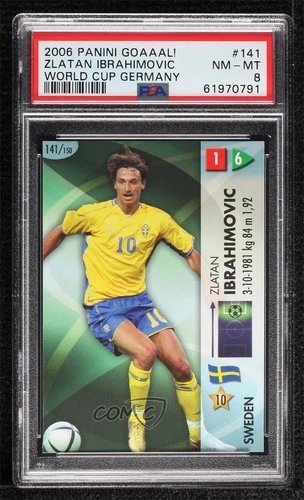 2006 Panini GOAAAL! World Cup Made in Italy Zlatan Ibrahimovic #141 PSA 8