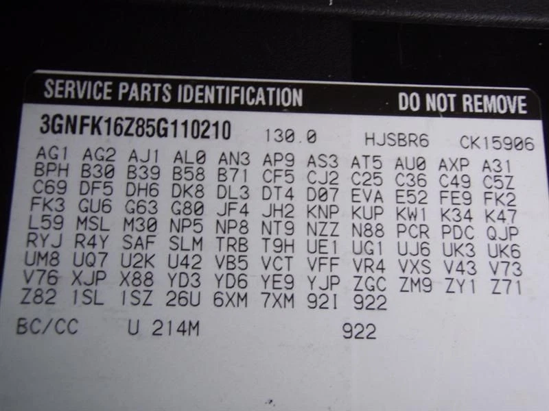 Chevrolet Suburban 1500 2004-2005 Right Sun Visor Illuminated 15269595 5362 - Image 4 of 4