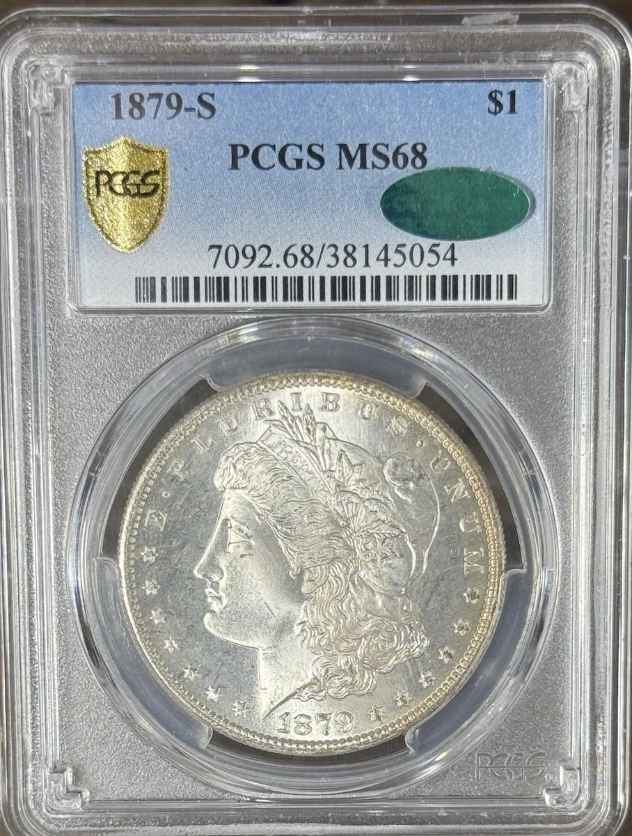 Uncirculated Silver MS 68 Graded Morgan US Dollars (1878-1921) for