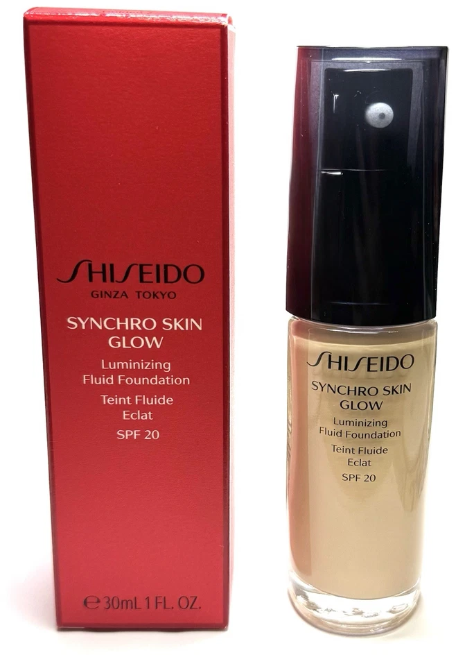 Shiseido Synchro Skin Glow Luminizing Fluid Foundation Spf20 Golden 2 30ml - Bild 3 von 3