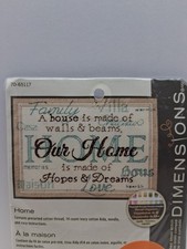 Dimensions Counted Cross Stitch Kit 70-65117  Our Home   5 X 7 On Ivory Aida