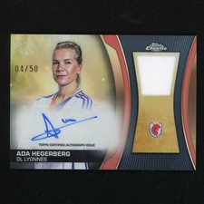 2024-25 Topps Chrome Ada Hegerberg Premium Reliquia Auto Match Worn /50 62118