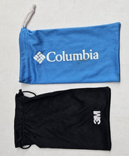Lot of 2 Microfiber Pouch Bag Cleaning Case Sunglasses Eyeglasses Columbia 3M