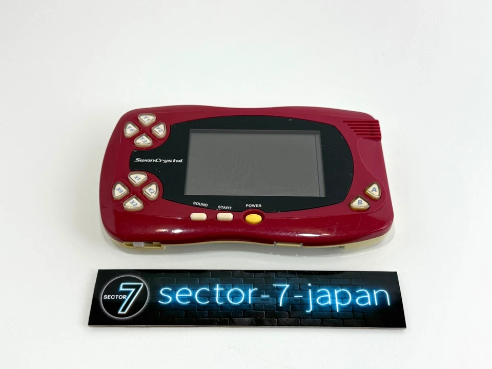 Sistema de consola de juegos portátil BANDAI WonderSwan cristal vino rojo probado raro JP Foto 2 de 4
