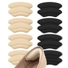 8 Pairs Heel Pads for Shoes Heel Grips Liner, Soft Heel Cushion Pads Heel Ins...