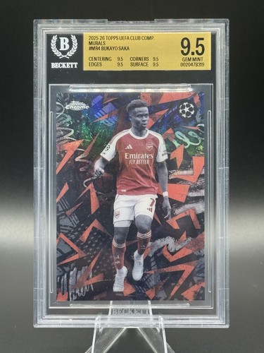 2025-26 Topps Uefa Club Competitions - Murals Bukayo Saka BGS 9.5 New Cert