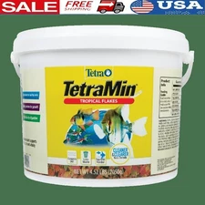Nutritionally Balanced Tropical Fish Food Flakes Clear Water Formula 4.52 lbs US