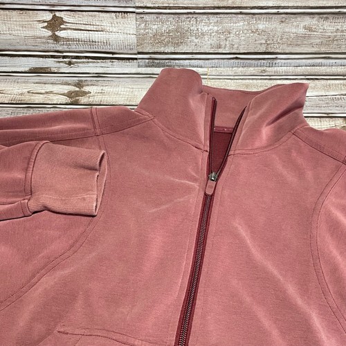 Lululemon Sweatshirt mit durchgehendem Reißverschluss Stehkragen mauve lila Größe 8