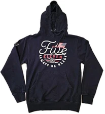 5.11 Tactical Hoodie Mens SMALL Long Sleeve Pullover Hooded USA Flag Navy Blue
