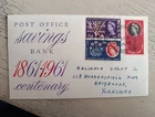 GB FDC FIRST DAY COVER 1961 POST OFFICE SAVINGS BANK CENTENARY
