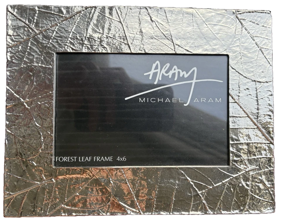 Gorgeous Michael Aram Silver Forest Leaf 4 X 6 Frame ($115 Retail!) - Image 2 of 4