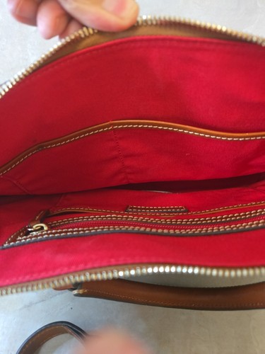 Dooney & Bourke NEW Suede Domed Zip Satchel Navy - Picture 8 of 15