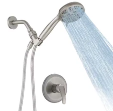 BWE A-98021-N 1-Handle 6-Spray Shower Faucet Set Trim Kit Brushed Nickel NEW