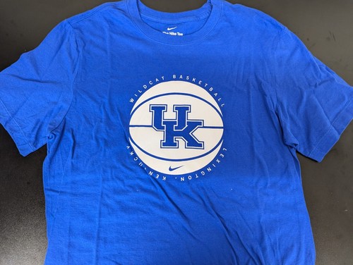 Men's Nike Kentucky Wildcats Basketball University Solid T-Shirt Blue M - New