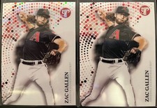 (2) 2022 Topps Pristine ZAC GALLEN Refractor and Base #12