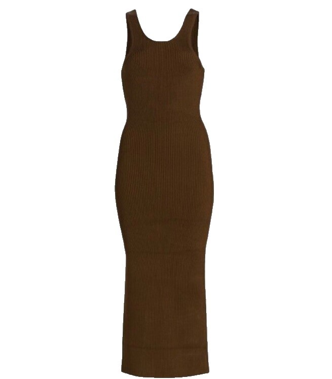 strapless open back dress Classic rib tank black – TOTEME main image 1