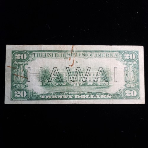 $20.00 Hawaii Overprint Note. Fr 2305 Series 1934A. Creases & stains. (CB-079) - Picture 4 of 8