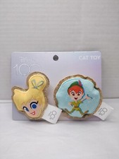 Disney Cat Toys Peter Pan and Tinker Bell Plush with Tease Jingle Bell 2 Pack