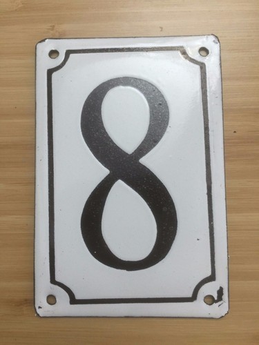 ENAMEL HAND CRAFTED AND HAND PAINTED RETRO HOUSE NUMBER RRP $49.95 / CHEAP - Picture 3 of 11