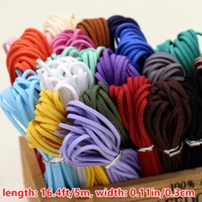 5M Faux Suede Fabric String Rope Cord DIY Necklace Bracelet Handcraft Making