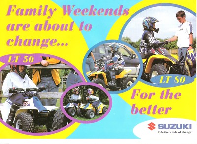 Suzuki LT50 Quad Runner LT80 Quad Sport UK sales brochure kids