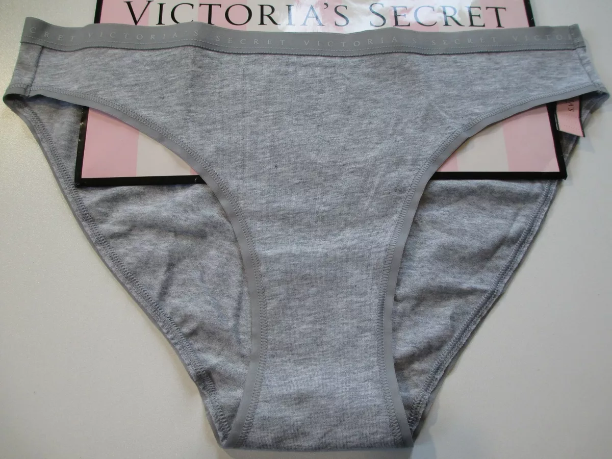 VICTORIA'S SECRET Black Cotton Bikini Panty S M L XL XXL 2XL VS Mini Logo  Waist