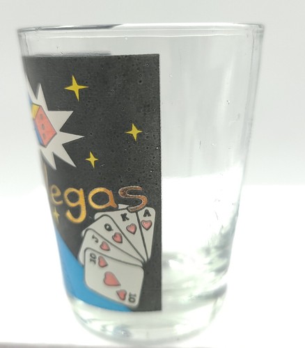 Shot Glass Las Vegas Sin City Blackjack Nevada - Picture 2 of 3