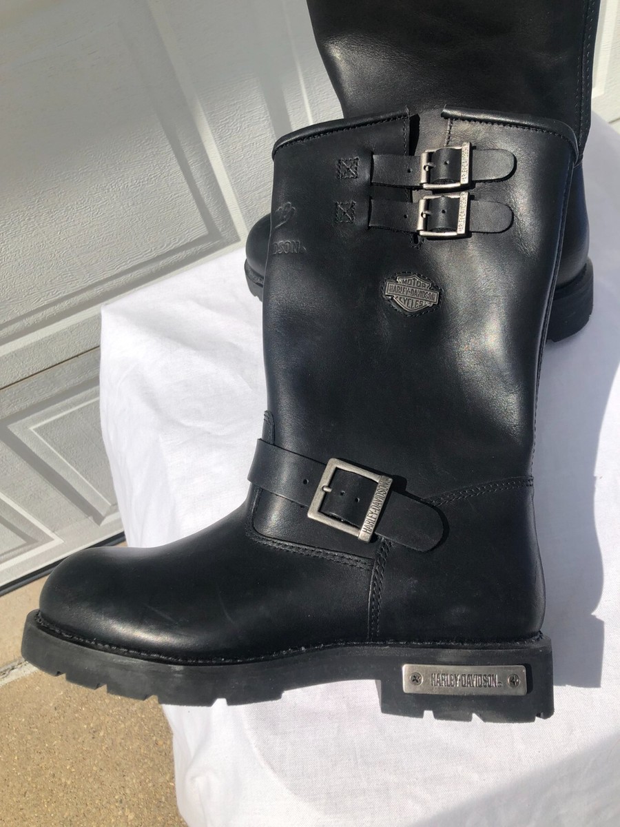 New Harley Davidson Men's Size 9 Engineer Motorcycle Black Leather
