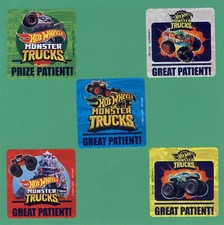 10 Hot Wheels Monster Trucks Patient Large Stickers - Rewards - Medical