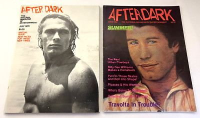 After Dark magazines 2 NYC Gay Culture Theater July 1973 PLUS 1980 John Travolta