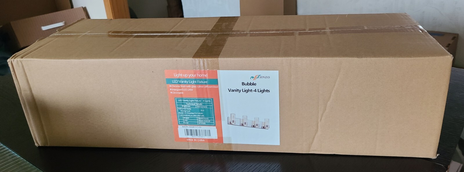 JINZO LED Bathroom Vanity 4Light Fixture Champagne Bubble Cylinder Chrome eBay