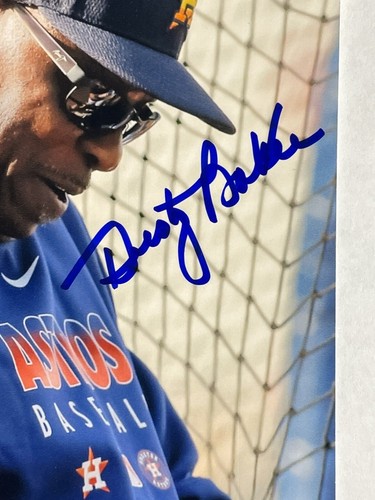 Dusty Baker Signed Autographed 4x6 Photo Astros Manager Authentic - Picture 2 of 3