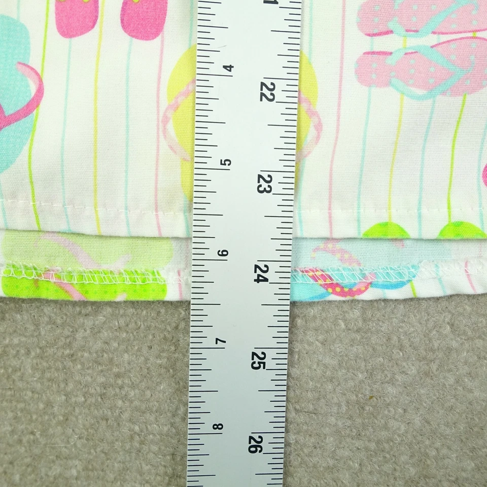 Exfoliantes de playa Landau pequeños amarillos rosas azules a rayas con estampado de chanclas para mujer Foto 4 de 4